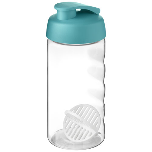 Shaker publicitaire 500 ml H2O Active Bop Bleu aqua et Translucide